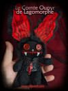 Le Comte Oupyr de Lagomorphe, peluche lapin vampire GLOK